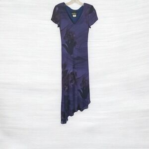 Positive Attitude Whimsigoth Floral Asymmetrical Midi Dress Petite 4